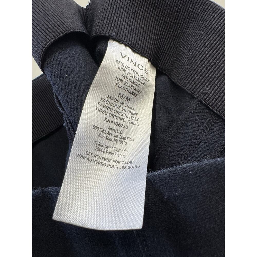 Vince Womens Tapered Pull On Pants Size Medium Navy Blue Stretch Side Zip - Picture 5 of 7